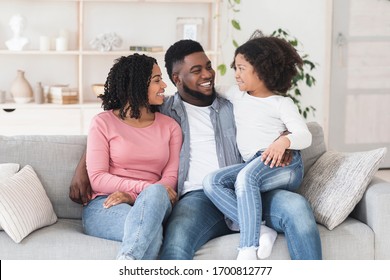 African American Mother Father Daughter Celebrating Stock Photo ...