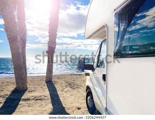 Family travel- holiday\
trip in motor home