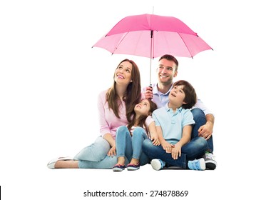 Family With The Umbrella
