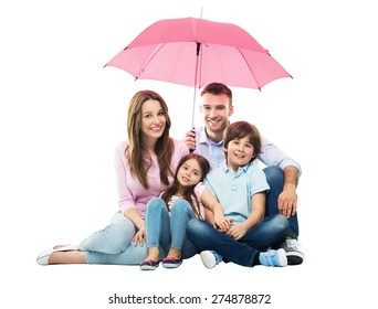 Family With The Umbrella
