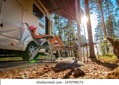 Family vacation travel RV, holiday trip in motorhome, Caravan car Vacation. - Shutterstock ID 1470798173