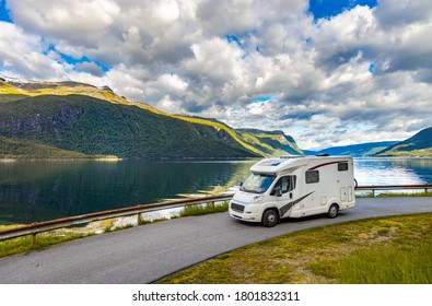 Family vacation travel RV, holiday trip in motorhome, Caravan car Vacation. - Shutterstock ID 1801832311