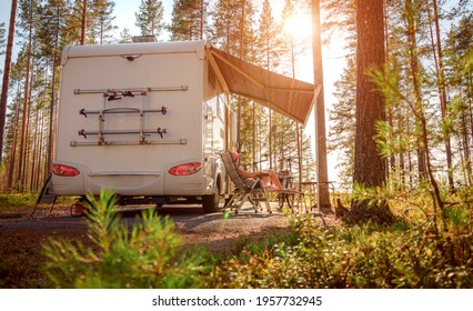 Family vacation travel RV, holiday trip in motorhome, Caravan car Vacation. - Shutterstock ID 1957732945