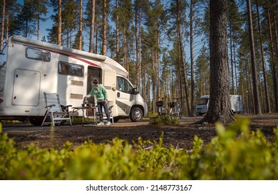 Family vacation travel RV, holiday trip in motorhome, Caravan car Vacation. - Shutterstock ID 2148773167