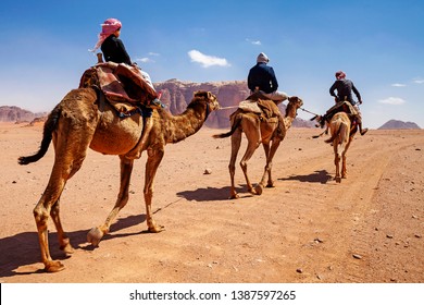 A Family In The Wadi Rum Desert, Jordan