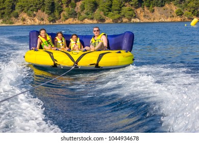 Family Water Sport Adventure On The Sea