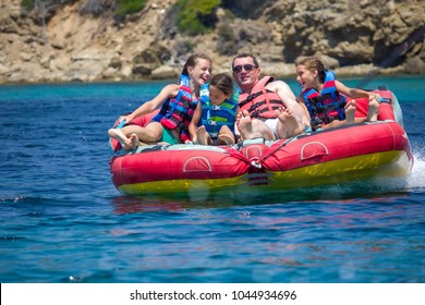 Family Water Sport Adventure On The Sea