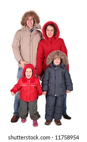 Family In Winter Clothing