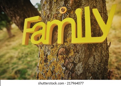 Family Word On A Tree 