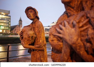 Famine statue in Dublin City, Ireland