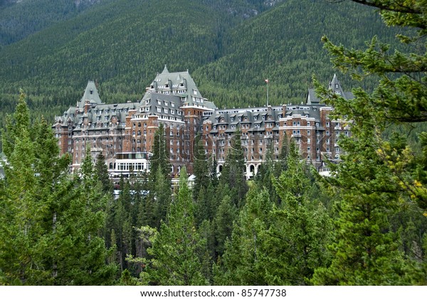 Famous Banff Spring Hotel Canadian Rockies Stock Photo (Edit Now) 85747738