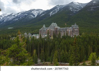 The famous Banff Springs Hotel, located in Banff National Park, Alberta, Canada