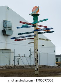 Famous Barrow Post In Barrow, Alaska