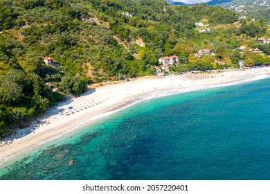 Famous beach of Papa Nero in Agios Ioannis, Pelion, Greece. - Shutterstock ID 2057220401