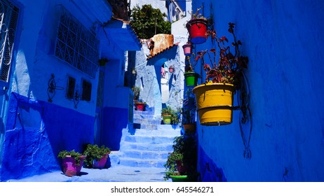 Famous Blue City Chefchauen at Morocco. - Shutterstock ID 645546271