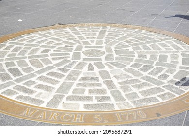 The Famous Boston Massacre Monument In Boston, USA