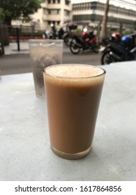 Famous Breakfast Drink Called “teh Tarik” And “kopi Tarik” Photography.