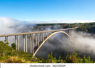 Famous bridge on the garden route where people do bungee jump in South Africa.