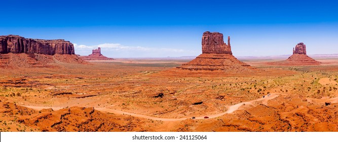 The famous Buttes of Monument Valley, Utah, USA, panoramic view