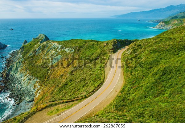 Famous California Coastal Highway 1. Scenic Route\
in California, United\
States.
