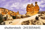 Famous Camel Rock or Chicken Rock in Imaginary Valley or Devrent Valley near Göreme,Cappadocia Region, Central Anatolia,Turkey.
