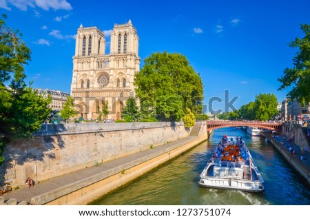 Similar – Notre Dame Kathedrale und Sena Fluss