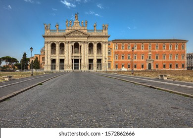 The Famous Cathedral: The Throne Of The Pope, An Exquisite Facade Of The XVIII Century And Statues Of The Apostles.