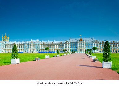 Famous Catherine Palace In St. Petersburg