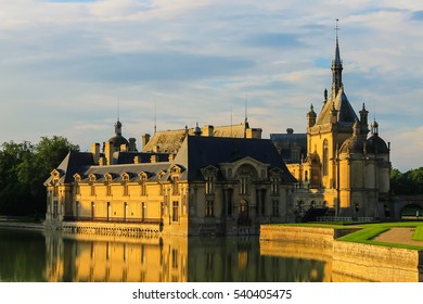 Famous Chateau De Chantilly (Chantilly Castle). Oise, France