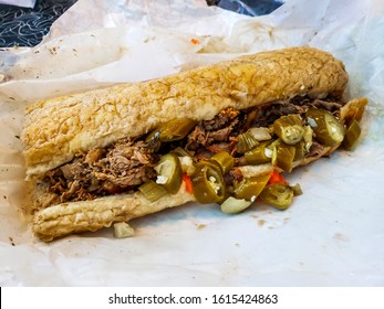 Famous Chicago Italian Beef Sandwich