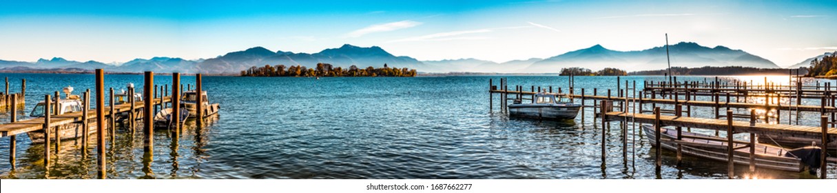 famous chiemsee lake in bavaria