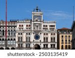 Famous clock tower, Venice, Italy