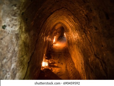 Famous Cu Chi tunnels. Vietnam