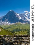 The famous Eiger peak North wall, Bernese Oberland Switzerland Europe