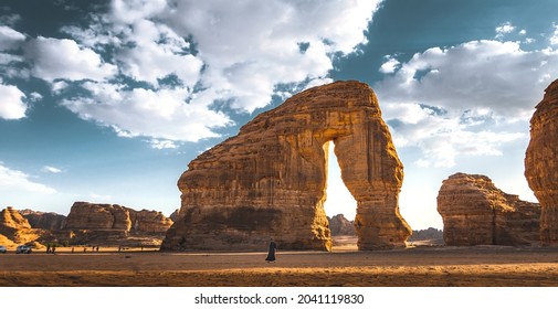 The famous elephant rock in Al Ula, Saudi Arabia