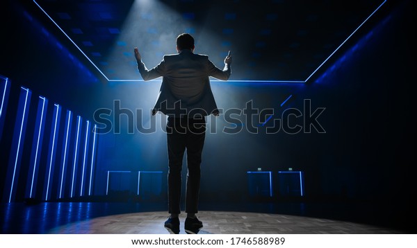 Famous Entertainer Gets On Stage Greets Stock Photo (Edit Now) 1746588989