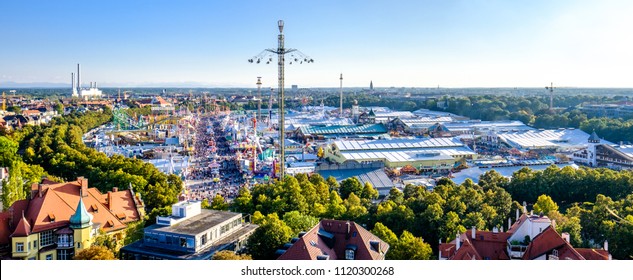 Famous Ferris Wheel At The Oktoberfest In Munich - Germany