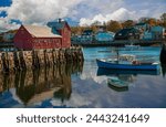 Famous Fishing shack in boat harbor at Rockport, MA.  Rockport is a town in Essex County, Massachusetts, United States,