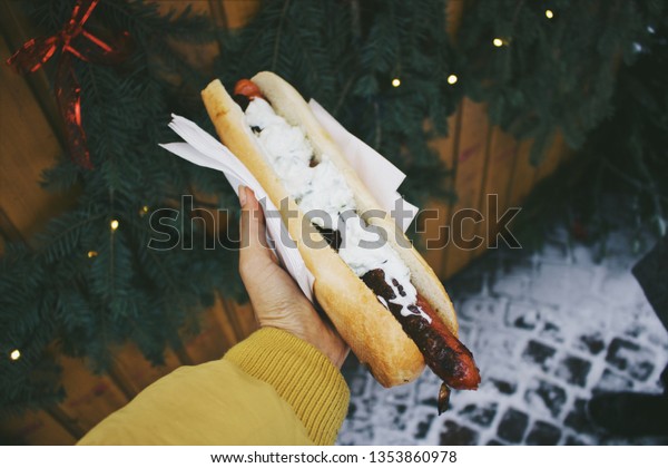 ドイツ クリスマスマーケットの有名な食べ物ハイデンハイム の写真素材 今すぐ編集