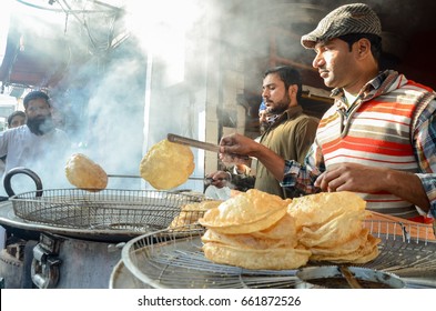 The Famous Food Street Near Badshahi Mosque, Lahore, Punjab, Pakistan On 8th January 2017