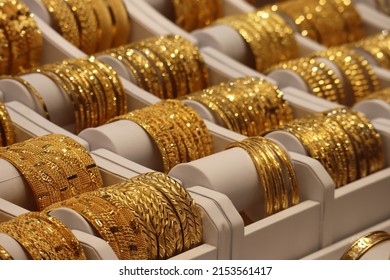 The famous "Gold Souks" in Dubai, markets of gold and gold jewelry - Shutterstock ID 2153561417