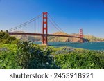 Famous Golden Gate Bridge in San Francisco with Blue Sky, USA. 2nd April 2024. 