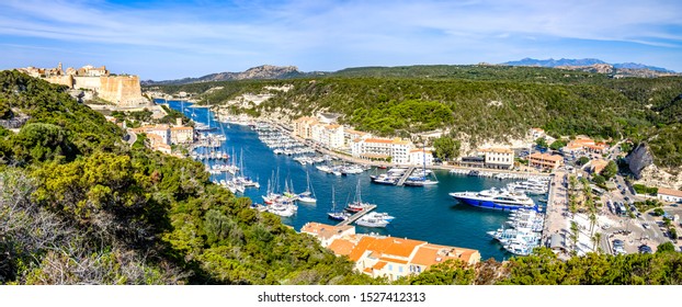 Famous Harbor Of Bonifacio On Corsica