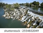 The famous Idaho Falls on the Snake River