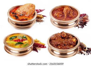 Famous Indian Curries Mutton Curry Chicken Curry Kingfish Curry And Sambar