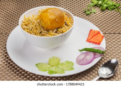 A Famous Indian Non Veg Dish Called Aloo Biryani