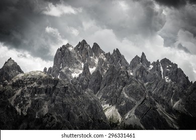 famous Italian National Park Tre Cime di Lavaredo. Dolomites, South Tyrol.  Auronzo