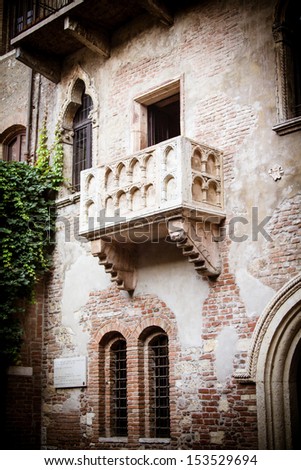 The famous Julia Balcony in Verona Italy 