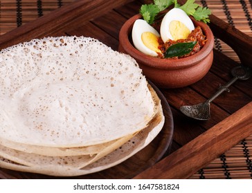 Famous Kerala Food Appam And Egg Roast