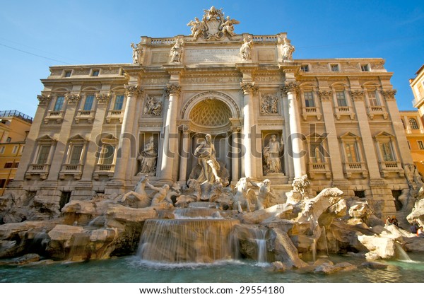 Famous Landmark Trevi Fountain Rome Italy Stock Photo 29554180 ...